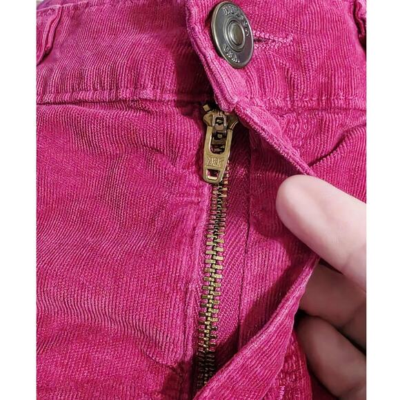 Hudson Jeans Nico Mid Rise Corduroy Super Skinny Pants Pomegranate Size 24 - Picture 5 of 10